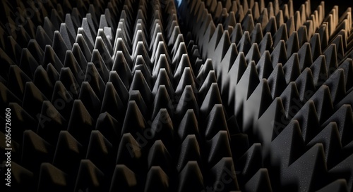 Anisotropic Anechoic Chamber Walls with Pyramidal Foam