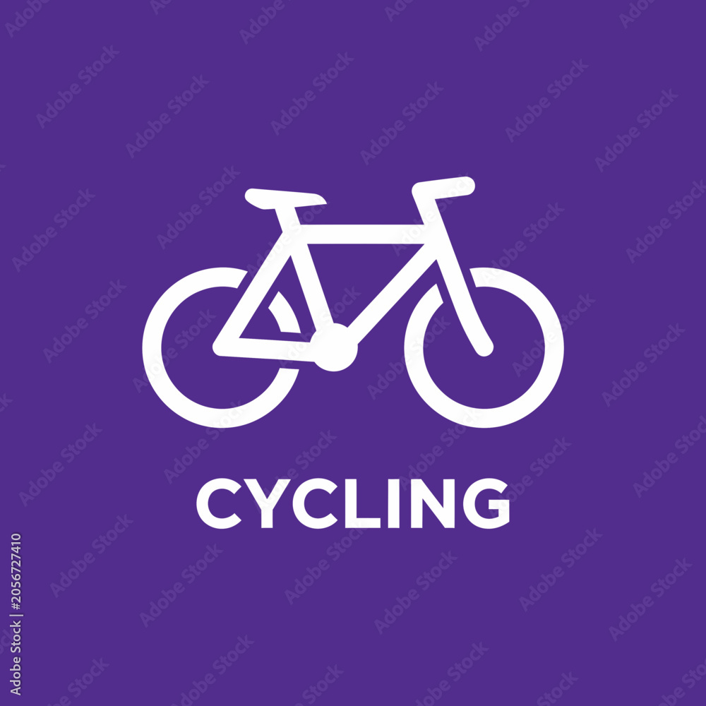 Fototapeta premium Modern Bike Icon For Active Lifestyle And Sports