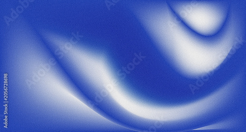 Принти на полотні Flowing blue and white gradient abstract background with silky wave forms and mo