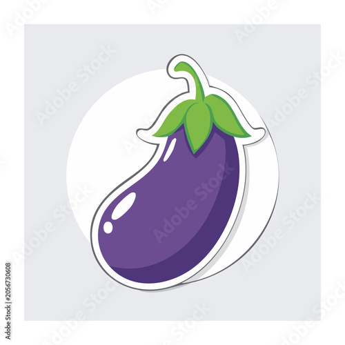Flat design avocado with leaf vector