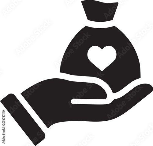 Fotografia Money Bag Icon on White background