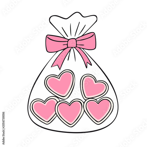 Pink heart flower vector icon