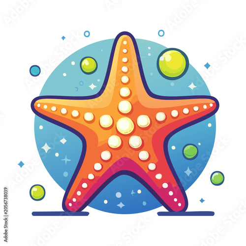 Tropical fish flat design vector illustration