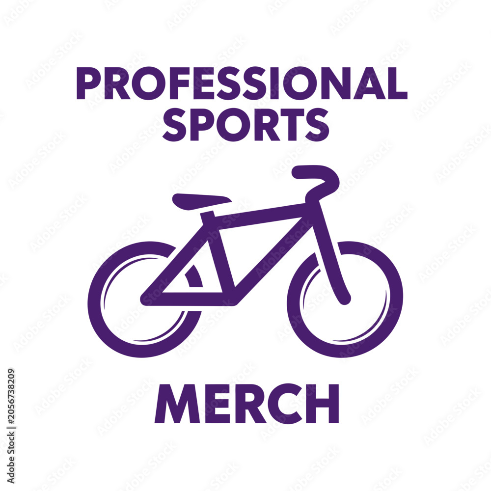 Fototapeta premium Professional Sports Merch Bicycle Icon Design For Marketing Commerce