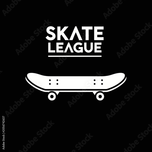 Skateboard Logo Sport Graphic Design Skate League Style