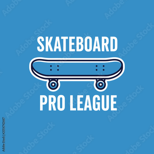 Skateboard Pro League Dynamic Emblem Modern Design For Active Lifestyles