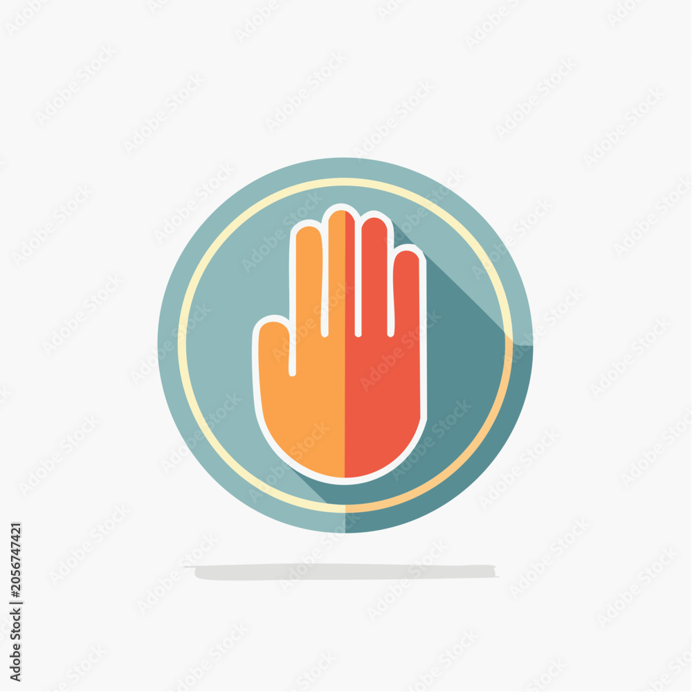 Fototapeta premium Stop Hand Icon