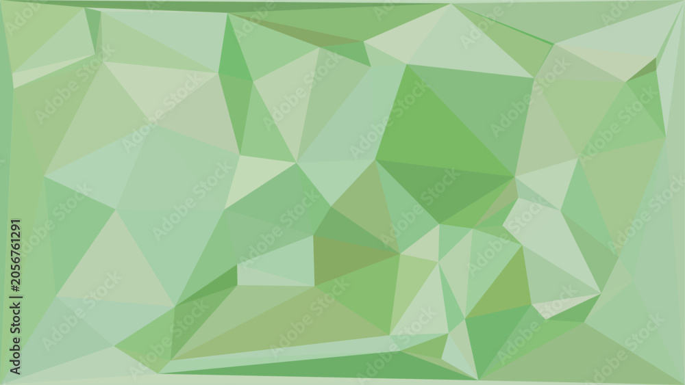 Obraz premium Modern abstract low poly background in shades of green with geometric triangular mosaic pattern