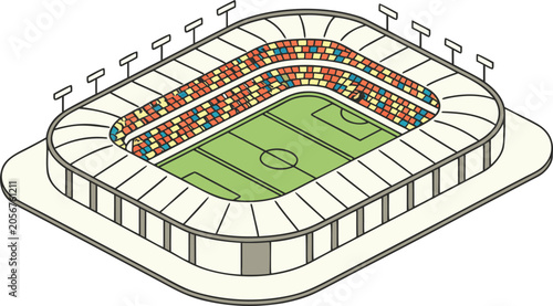 Bild auf Leinwand vector illustration of stadium