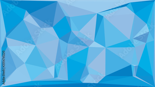 Photos Elegant blue low poly geometric background with abstract triangular facets for c