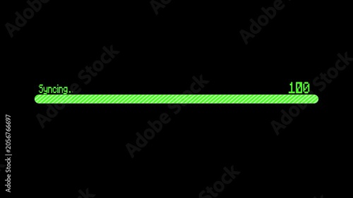 Green syncing progress bar at 39 percent loading indicator percentage interface
