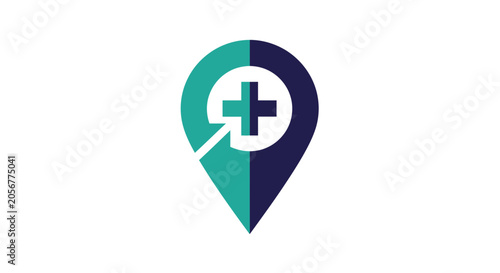 Medical Location Icon: A Vector Design of Healthcare, Hospital, or Clinic Locations