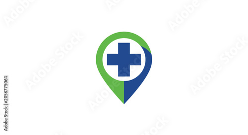 Medical Location Icon Representing Healthcare Services, Clinics, and Hospitals Worldwide