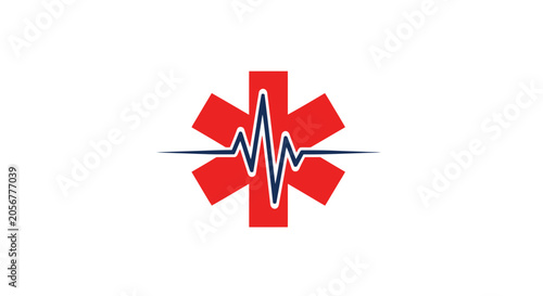 Medical Symbol Depicting Vital Signs And Emergency Services For Health Care Purposes