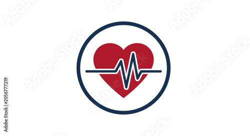 Medical Symbol Icon: Illustrating Heart Health, Vitality, And Cardiac Care in Abstract Form