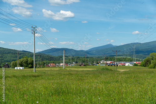 Panorama of the Babia Gora range with the Babia Gora peak.