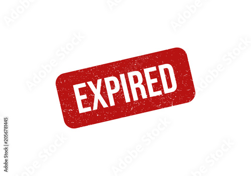 фотографія Red rubber stamp with the word expired in a grunge texture style