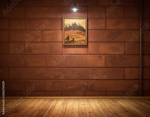 Cozy fireplace with warm glowing embers in brick hearth.