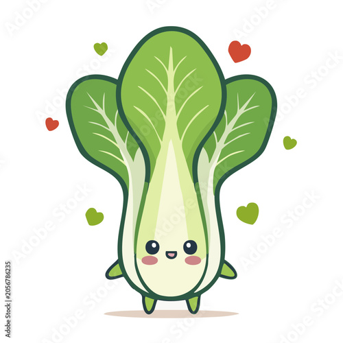 Cute flat design cactus with berries