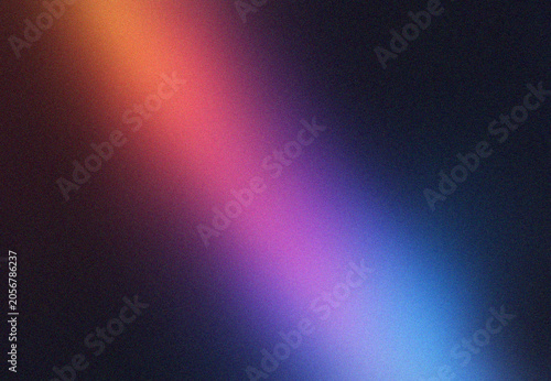 Abstract light beam with colorful gradient glow on dark background