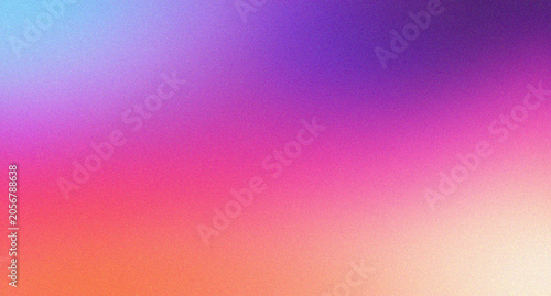 Abstract colorful gradient background with soft grainy texture