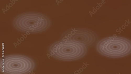 Abstract Brown Liquid Surface with Concentric Water Ripples and Minimalist Graphic Background for Food and Cosmetic Branding