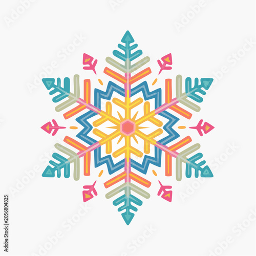Colorful Snowflake Illustration