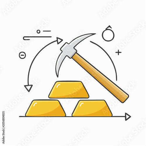 Gold Mining and Investment Concept