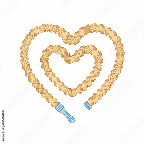 Heart shape made of rope