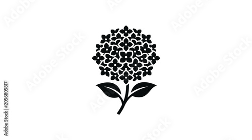 Black silhouette of a flower.