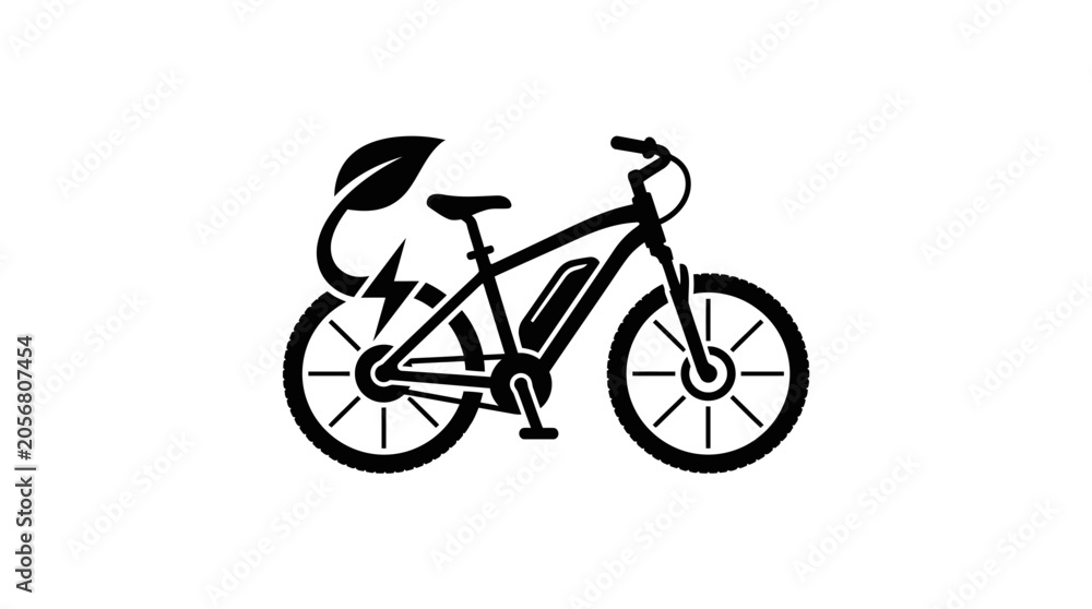 Fototapeta premium Electric bicycle with battery pack.
