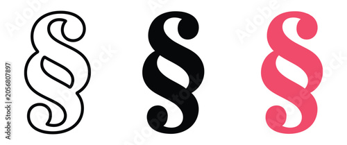 Fotografía Paragraph symbols with section pilcrow marks in varied styles and colors, representing paragraph formatting, editorial layout, publishing, and document organization tools