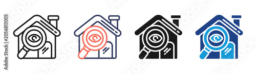 Foto House Inspection icon set multiple style collection