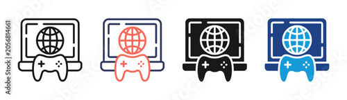 Foto Gaming Network icon set multiple style collection