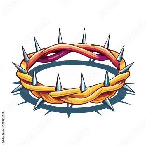 Graphic illustration of a crown of thorns
