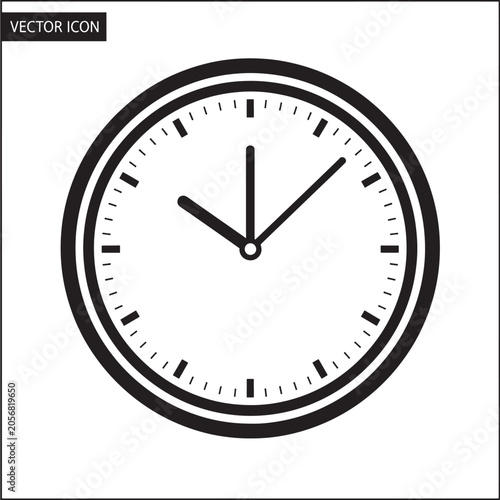Fotografija Clock Showing 10:10 with Black and White Design Featuring Time, 10:10, Vector Ic