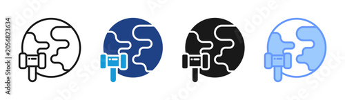 Foto Territorial Claim icon set multiple style collection