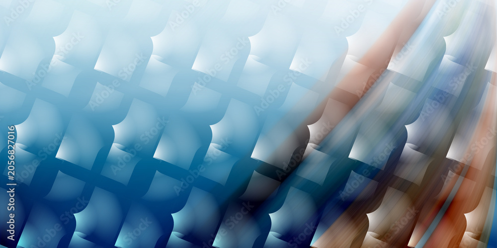 Obraz premium Abstract digital art with a repeating geometric pattern and light streaks