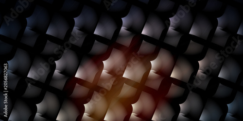 Dark abstract pattern with glowing light effects
