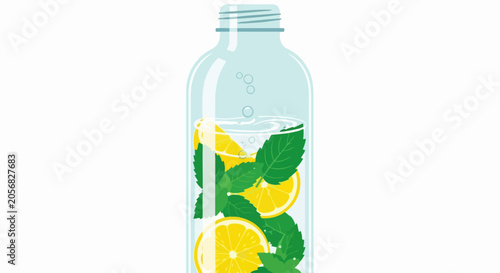 infused water with lemons and mint
