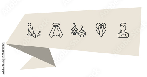 Photos people outline icon set