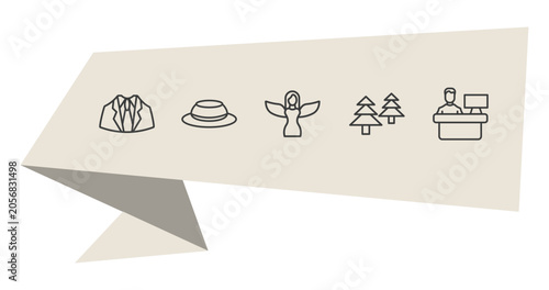 Bild auf Leinwand people outline icon set