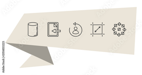 Obraz na plátně geometry outline icon set