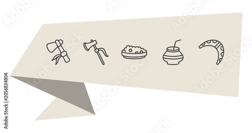 Obraz na plátně culture outline icon set