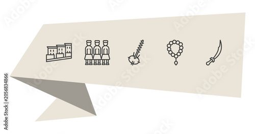 Tableau sur toile cultures outline icon set