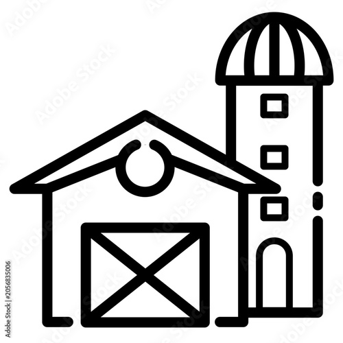 agricultural traditional barn.svg