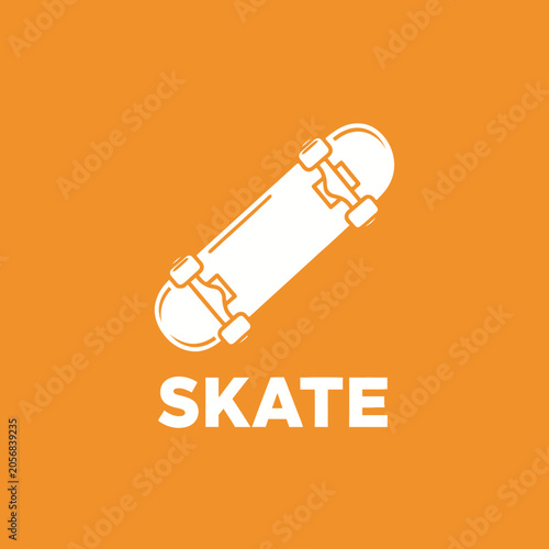 Youthful Action Silhouette Of A Skateboard Design