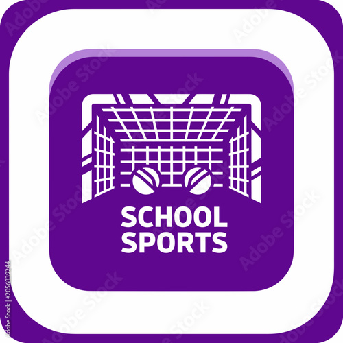 Youthful Goal Pursuit Energetic School Sports Icon Vibrant Design