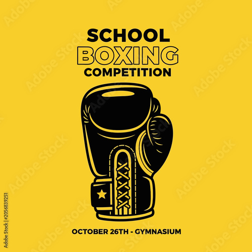 Youthful Boxing Bout Promotional Graphic For Scholastic Event