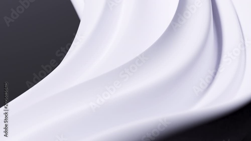 Abstract wave loop animation. 3D rendered background, Minimal flowing, fluid, twisted shapes. Black and White Elegant Background. live wallpaper and animated footage